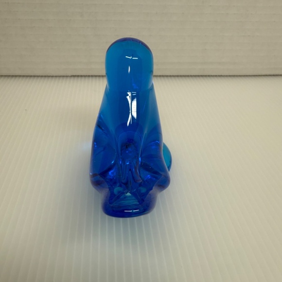 Vintage Art Glass Blue Bird of Happiness Leo Ward 1995 Terra Studios Figurine - Picture 3 of 6